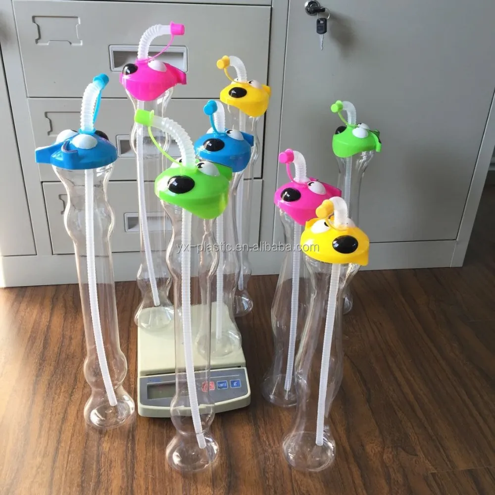 Hot sale 500ml plastic slush yard cup for promotional with lid and straw