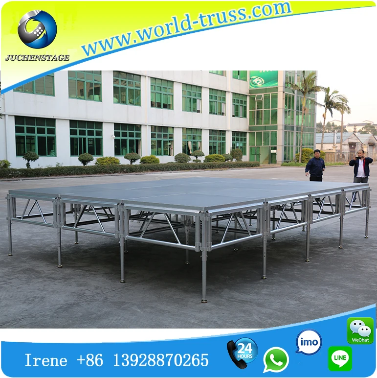 Adjustable Legs Portable Modular Stage|China Outdoor Aluminum Stage