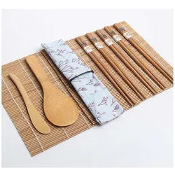 Perfect Bamboo Sushi Maker set, Carbonized Rolling Mat for Mold-Resistant Beginner Sushi Making Kit