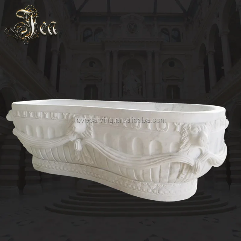 Скидка натуральный белый камень овальный ванны резной мрамор surround