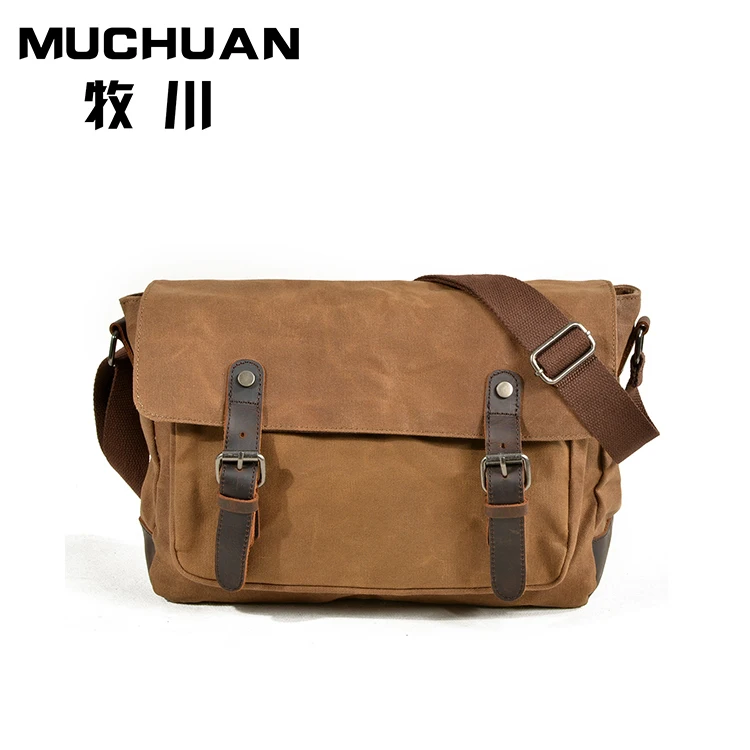 Leisure leather crossbody bags multifunction canvas photography camera bag