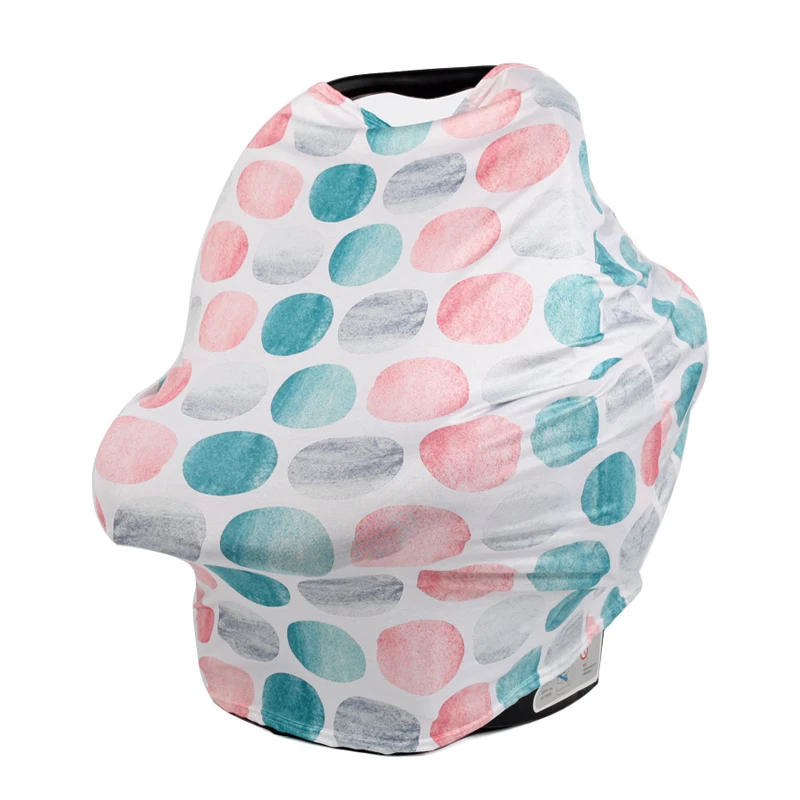 Custom Logo pattern Multi Use nursing printed printed lady baby scarf breastfeeding nursing cover