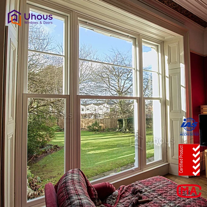 Customized Large Aluminium Glass Windows Magnetic Screen Swing Open Style Horizontal Opening Pattern Windproof for Bedroom