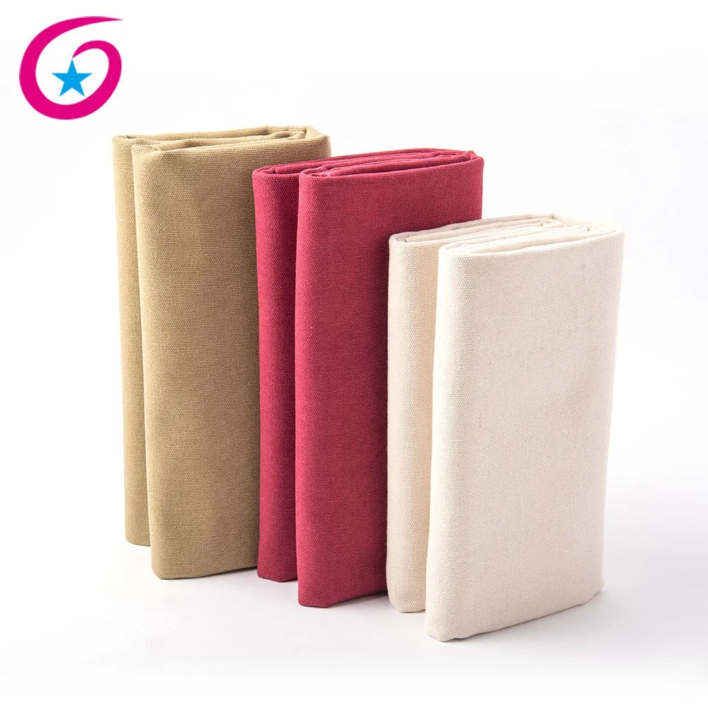 
Cotton Polyester Recycled Pigment Dye 12oz Washed Canvas Fabric 