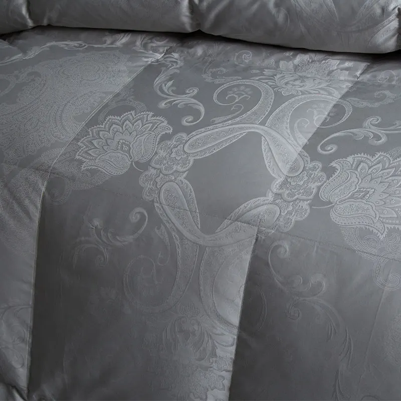 All-Season Hypoallergenic 100% Cotton Quilted Luxurious California King Size Lightweight  jacquardGoose Down Comforter Duvet