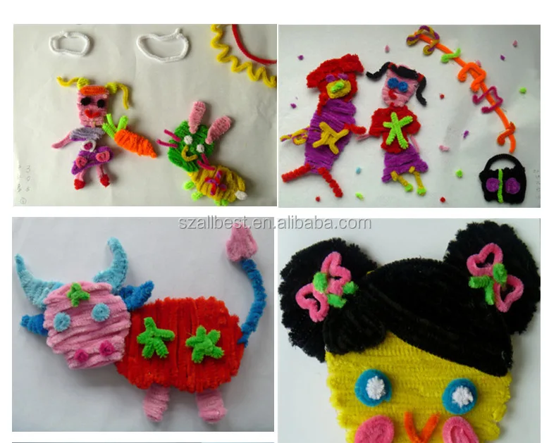 Cheap Pipe Cleaner Chenille Stems for DIY Toy Pipe Cleaner for Decoration