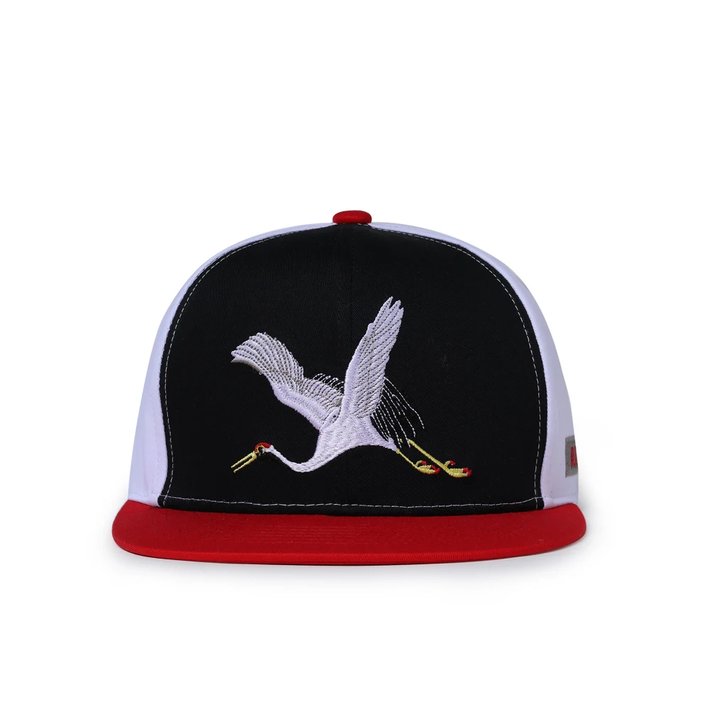 
Embroidered Korean Flying Crane Contrasting Color Stitching Hip Hop Hat Male and Female Neutral Popular Logo Baseball Cap 