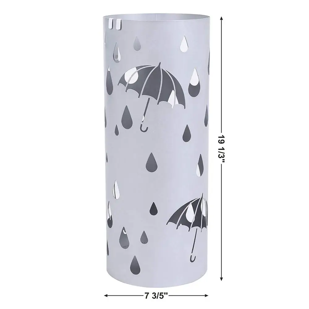 Metal Umbrella Stand Round Shaped Umbrella Holder Rack Organizer