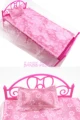 Free Shipping ONE Set Doll Accessories Pink Mini Doll Bed Furniture For Barbie Doll House Baby