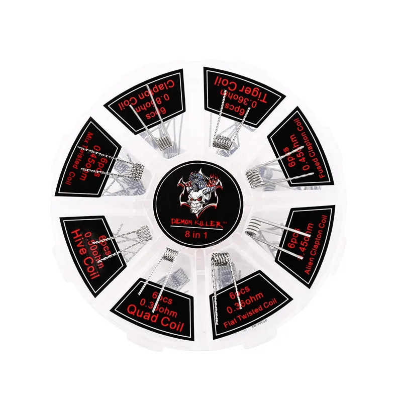 Demon Killer Vape Coil 8 in 1 vape mod tank coil E cigarette DIY RBA RTA high quality vape coil