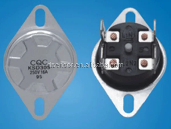Home Appliances Part Fixed or Mobile KSD301 KSD302 KSD305 Bimetal Thermostat 250V 10A