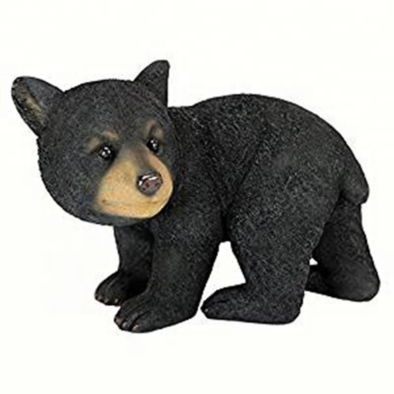 Outdoor garden fiberglass resin life size bear statue for sale