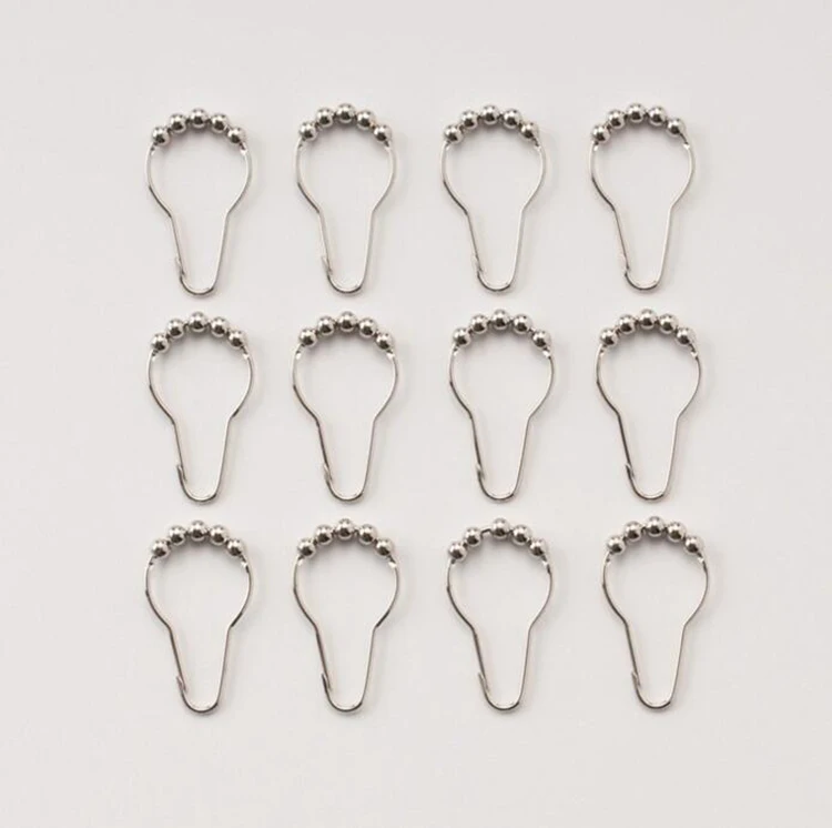 High Quality Foot Shaped Ring Rings Design Metal Roll Shower Curtain Hooks