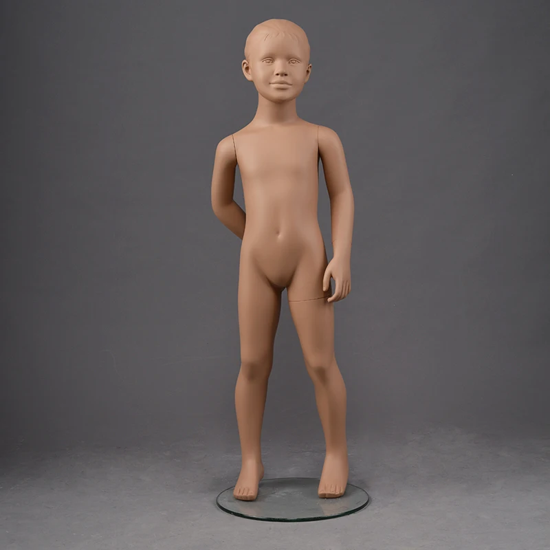 Custom fiberglass child mannequin full body realistic maniquies kids with sculpture head