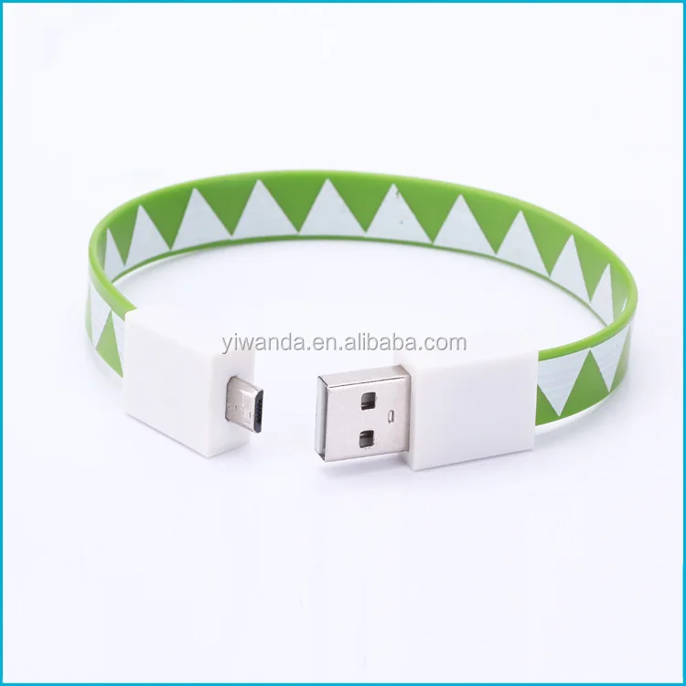 Лидер продаж 2016, USB-кабель для зарядки брелока, силиконовый браслет