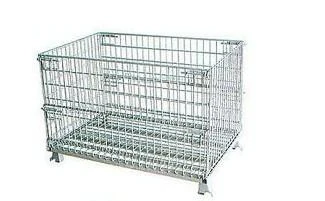 wholesale wire baskets/Folding industrial stack-able secure metal cage storage with Chinese supplier