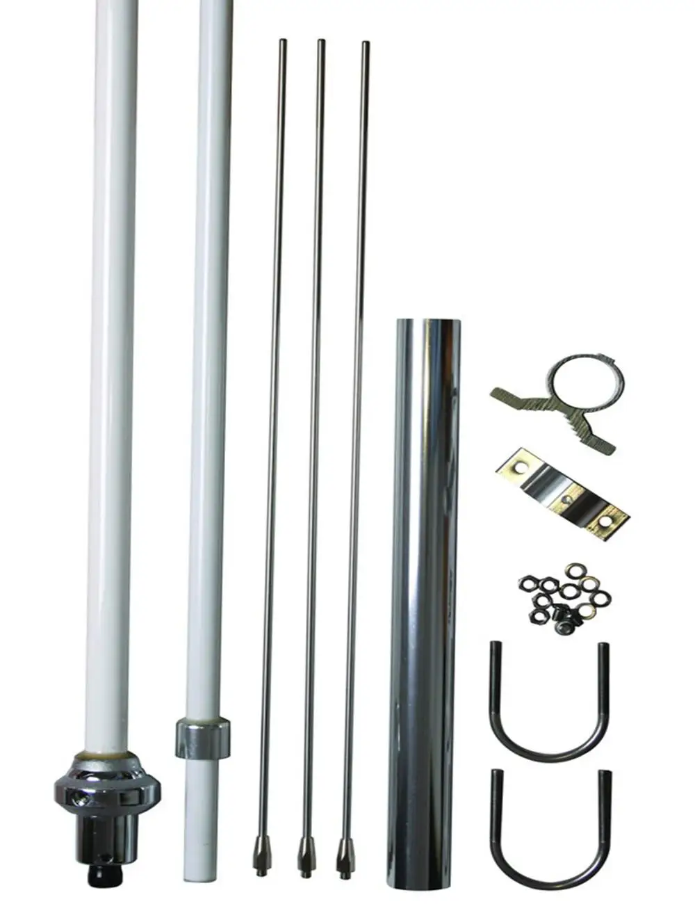 
Fiberglass 144/430MHz High Gain Marine VHF UHF Dual Band Base Station Antenna 