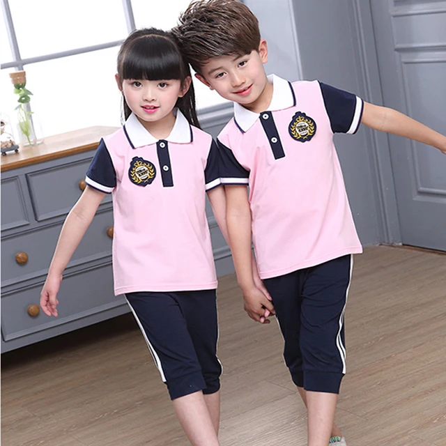 Custom Modern Beautiful Khaki Grey Blue Green High Middle Primary Kindergarten School Uniform Polo for Kids Boys