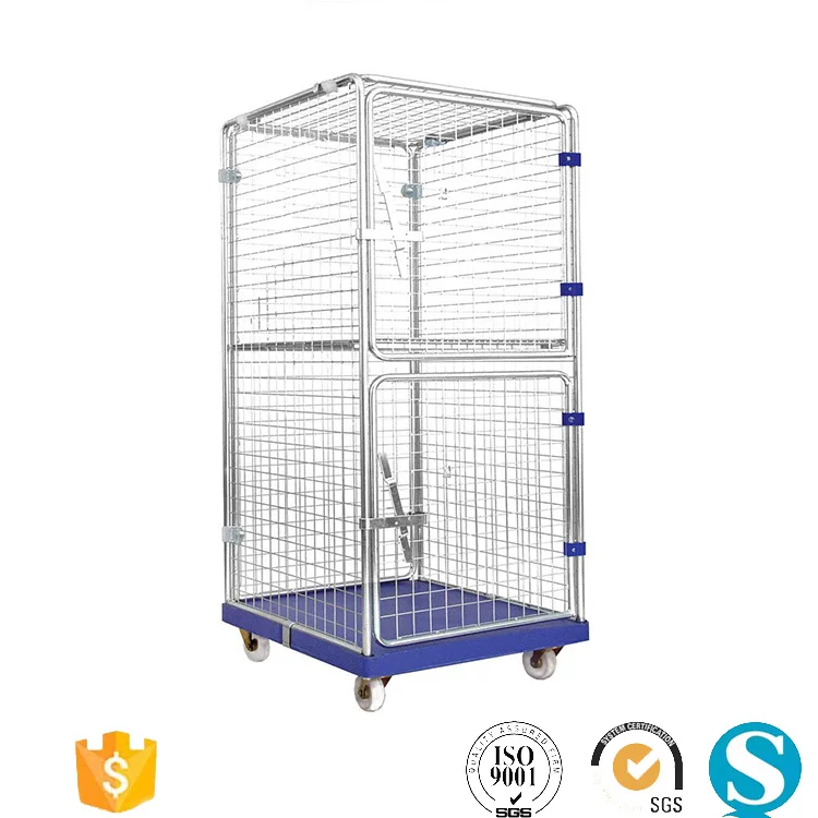 
Removable foldable warehouse metal logistics tool trolley 