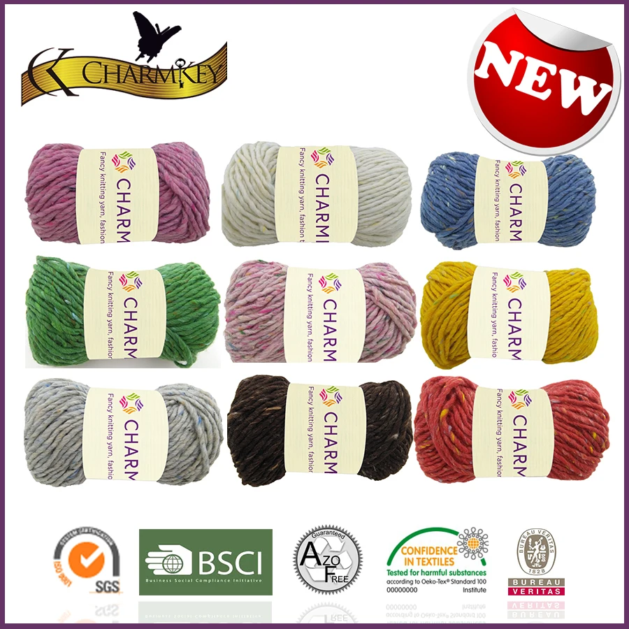 Charmkey необычная пряжа для вязания, акриловая полиэфирная смешанная пряжа, меланжевая пряжа для шарфа