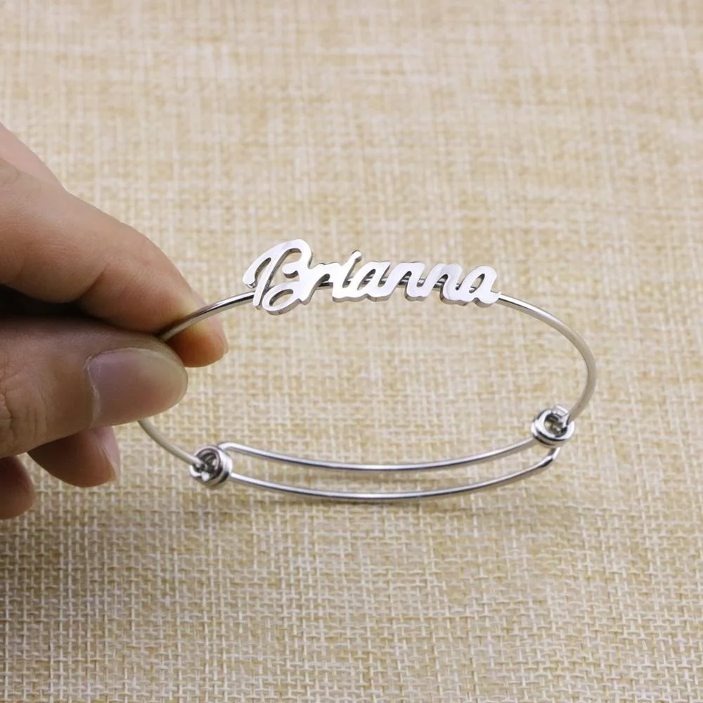 Wholesale 925 Silver Jewelry European New Design Adjustable Bangle Oem Name Bracelets For Baby