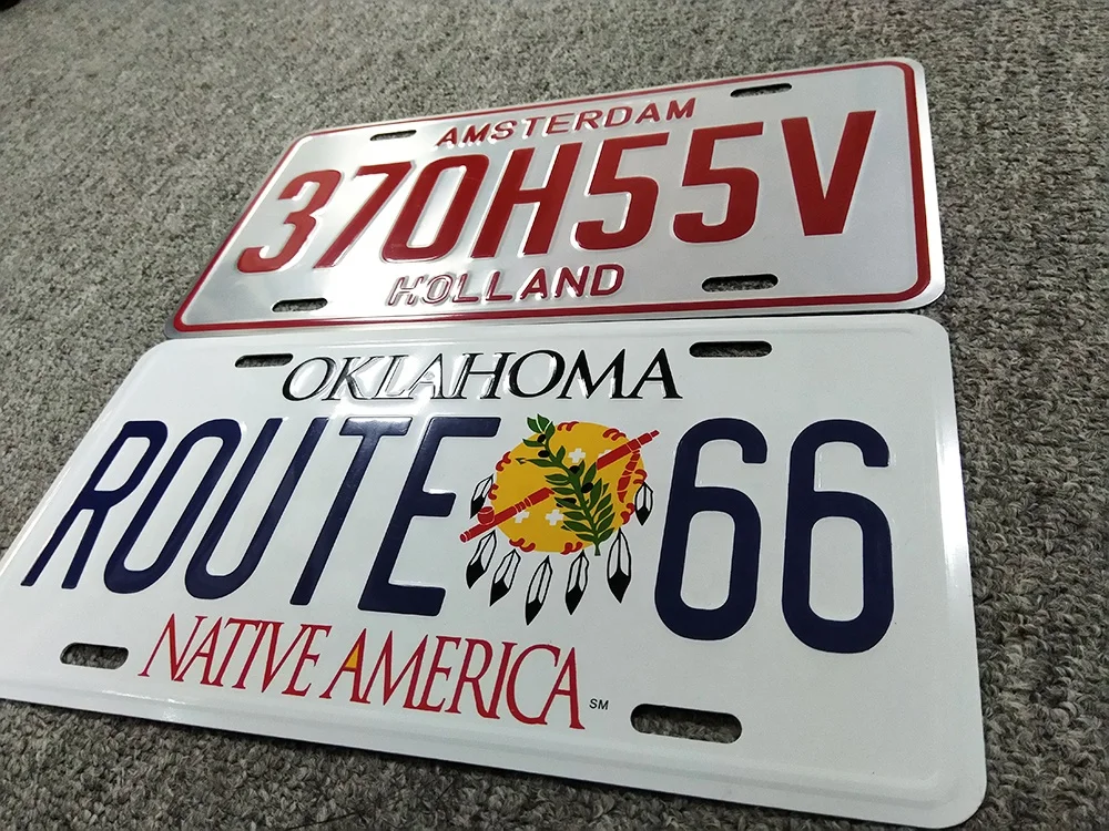custom decorative motorcycle/car license plate accessories european usa car number blank