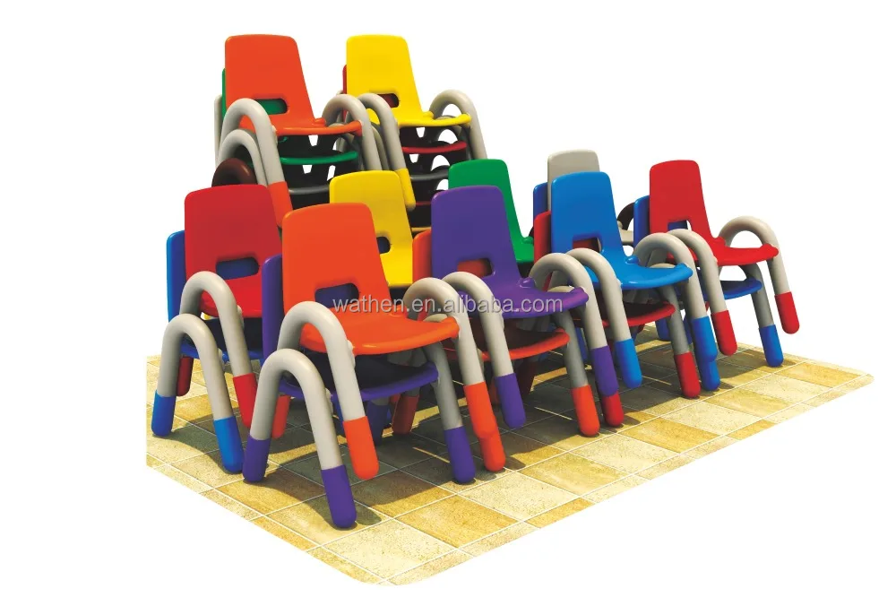 Top Quality Colorful Plastic Chair used by Children Study Table Chair Sets
