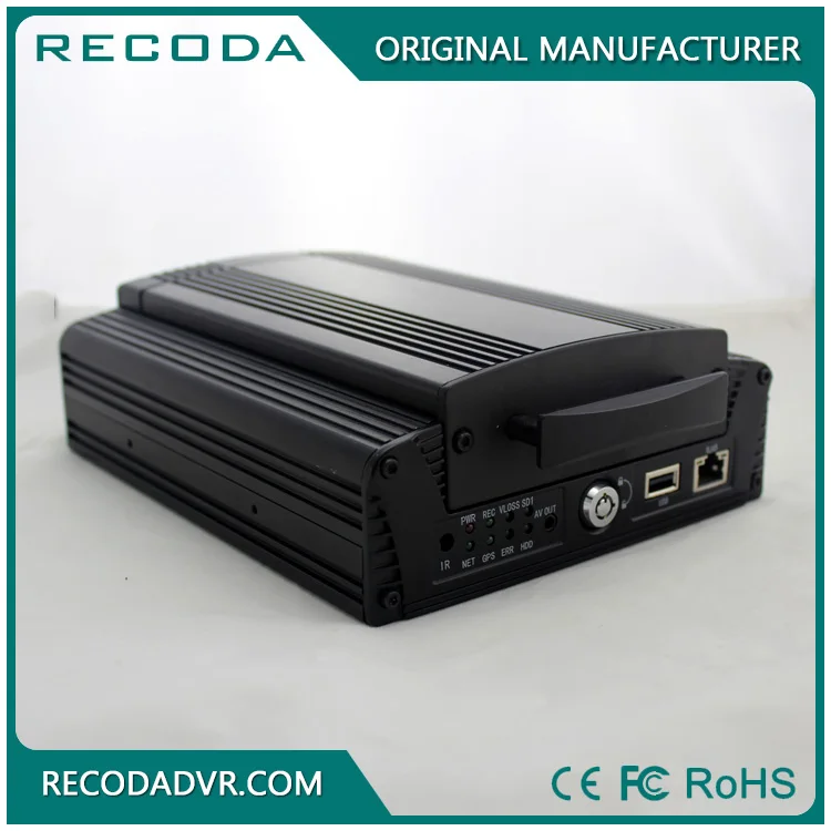 RECODA 1080P 4CH HDD DVR 4G GPS WIFI Live streaming Monitoring Car Black Box Mobile dvr