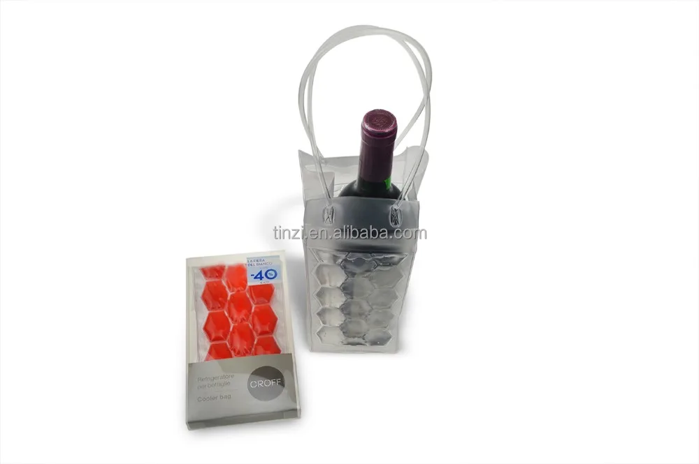 Plastic Wine Bag Freezable Bottle Carrier