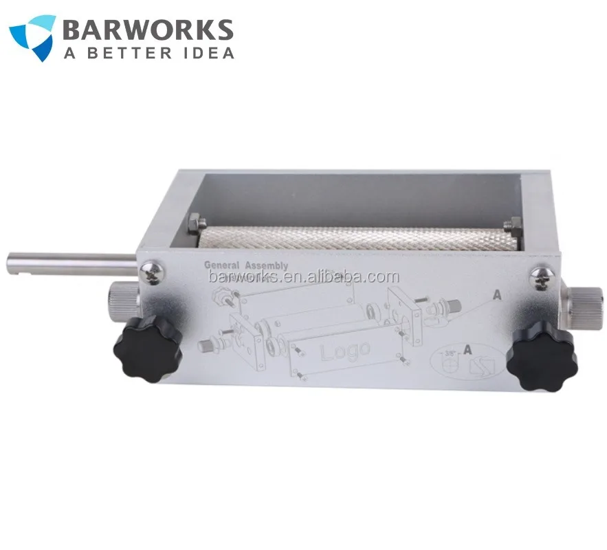 Оптовая продажа, мельница для зернового солода высшего качества из нержавеющей стали 304 с 2 роликами и деревянным основанием