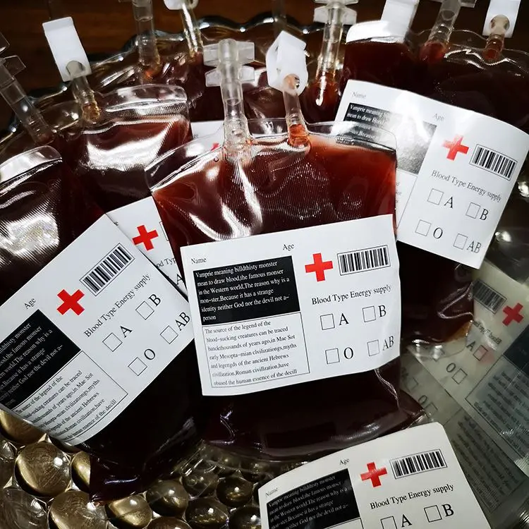 Flexible plastic blood bags for drink/milk packaging bag/juice pouch