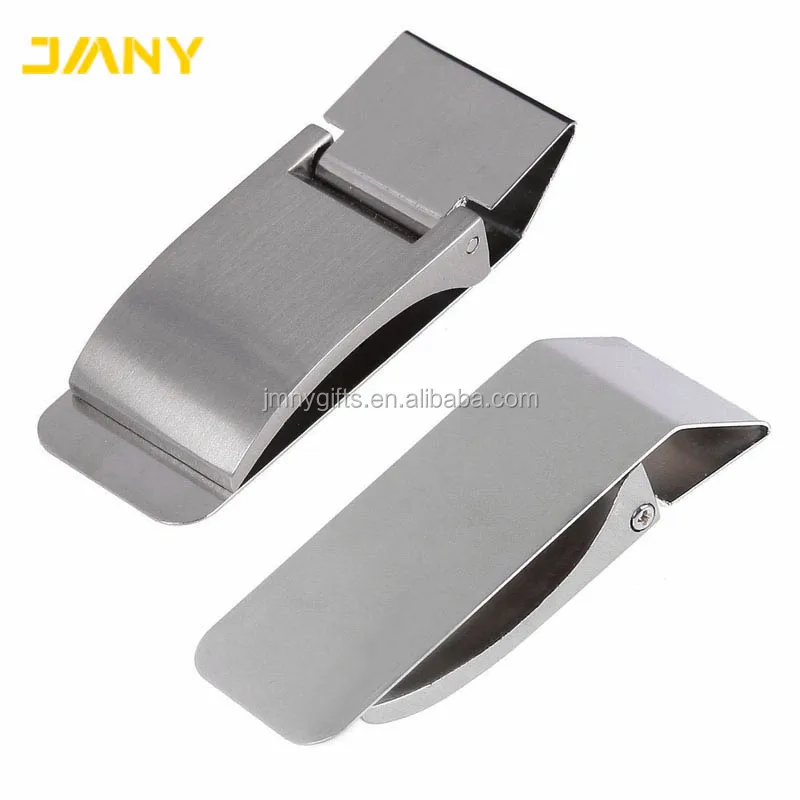 Custom Logo Stainless Steel Money Clip with Card Hold