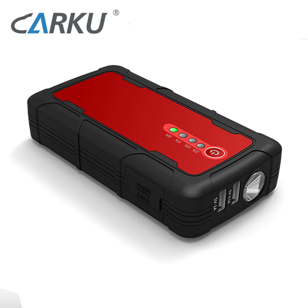 CARKU новых транспортных средств, аварийные инструменты мощности Дополнительный внешний аккумулятор для заводки автомобиля 13000 мАч с двух портов для быстрой зарядки 5V/2.4A, 9В/2A,12V/1.5A