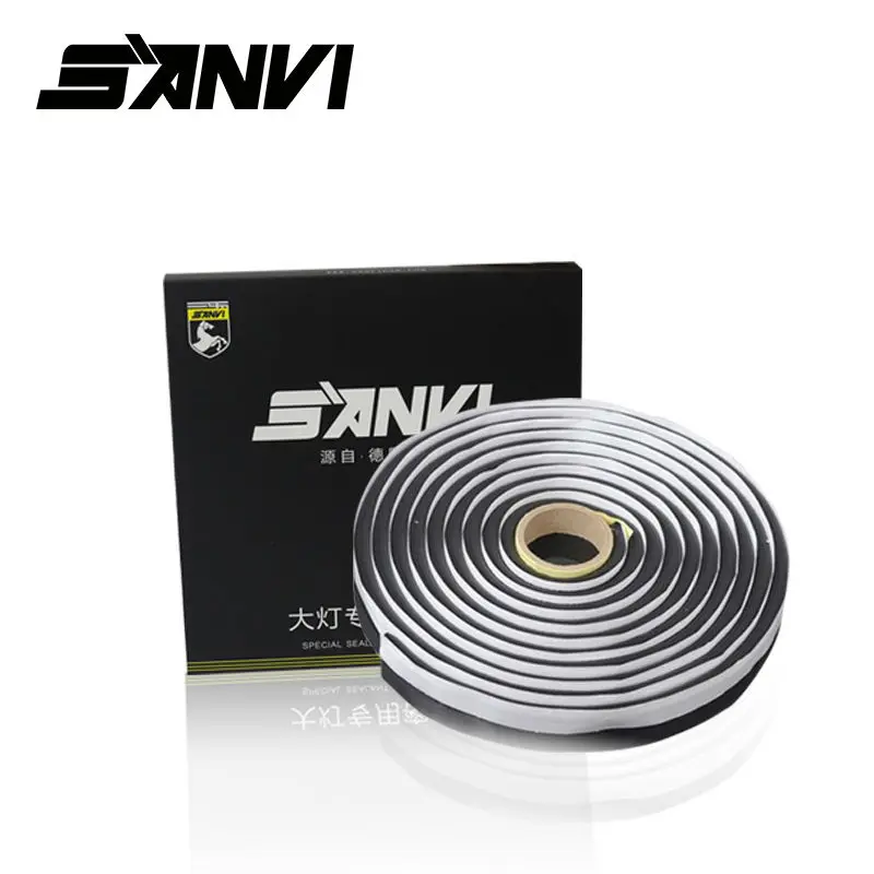 Black Snake Butyl Synthetic Rubber Glue Auto Headlight Headlamp Retrofit Adhesive Sealant 9.5mm *4.57M Car Styling Modifying