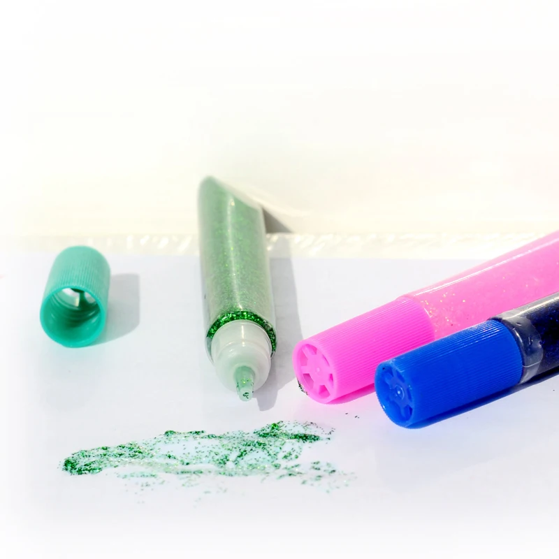 50 различных блестящих цветов, моющийся Быстросохнущий блестящий клей