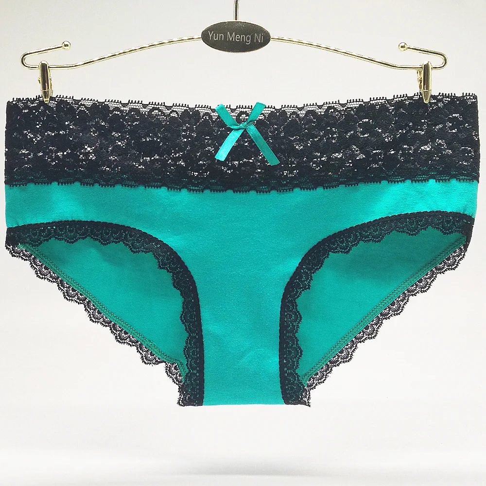 made in china ladies sexy black lace waist sheer panty