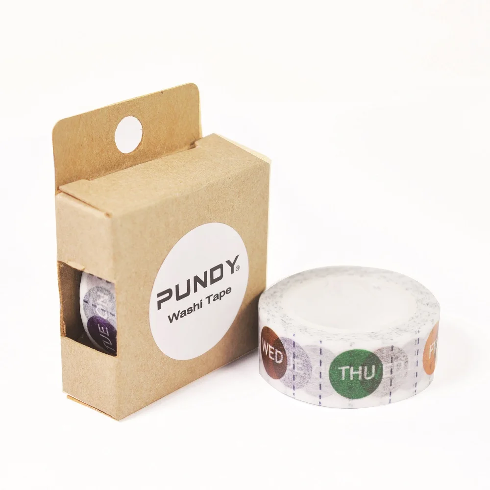 Office supply small round customized stationery washi tape