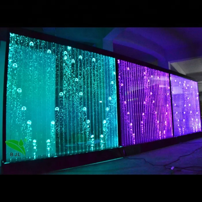 
LED Acrylic Waterfall Standing Wall Decoration Divider screen Programme Bubble Dancing Water Wall 