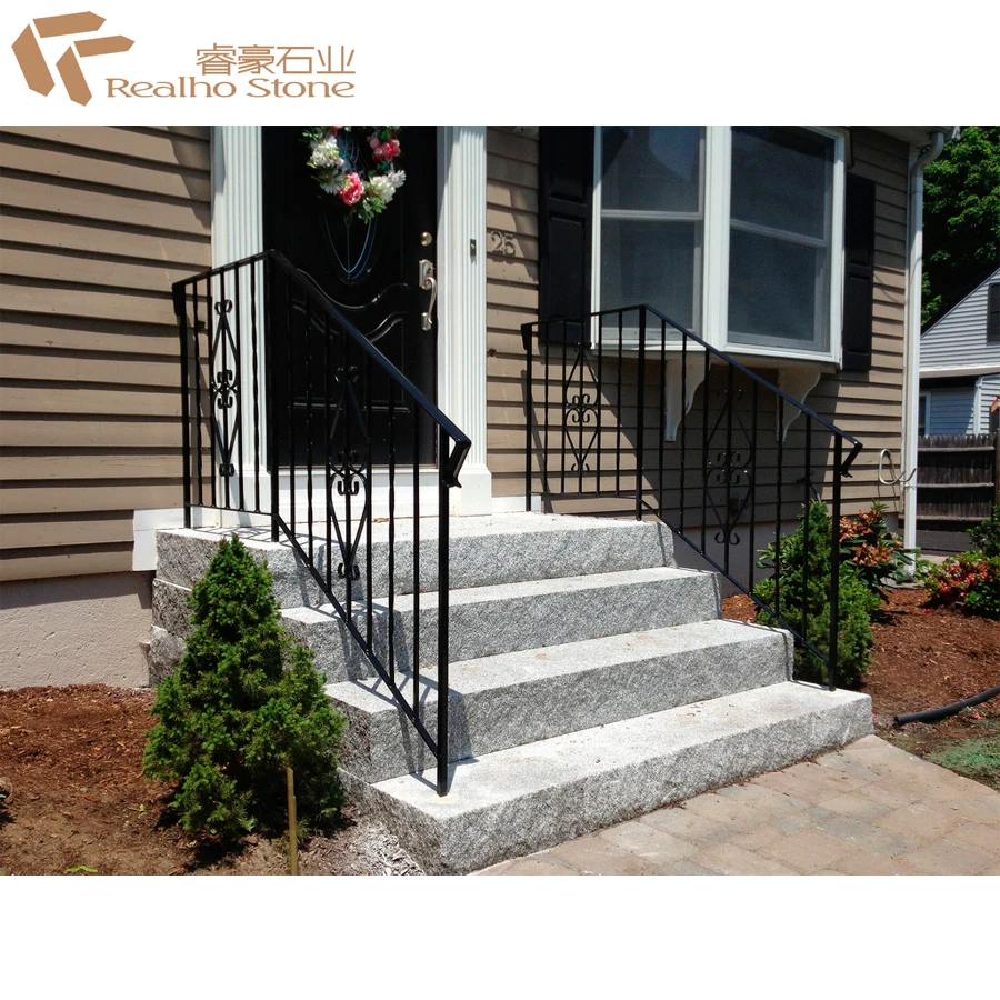 
Nature White / Grey Granite Kerbstone For Outdoor Stairs Steps Design 