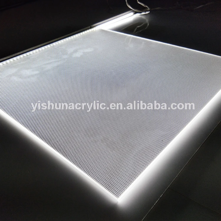factory custom 600*600mm illuminated plexiglass acrylic light guide panel/lgp for lighting