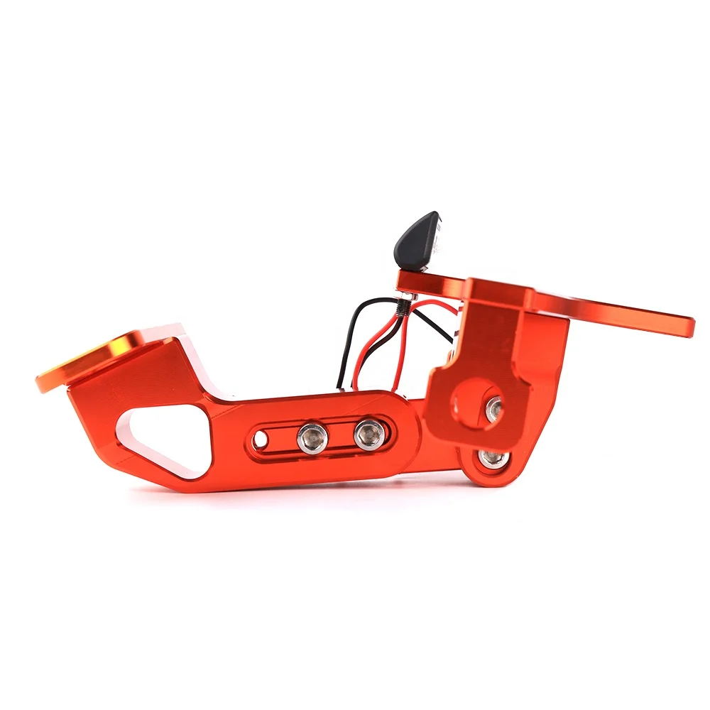 Motorcycle CNC Aluminum Alloy License Plate Holder Bracket Adjustable Angle License Number Plate for YAMHA KAWASAKI YAMAHA HONDA