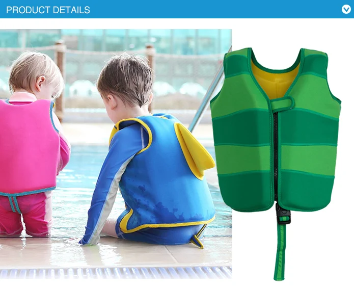 Personalized swimming flotation neoprene funny safety life jacket vest for kids