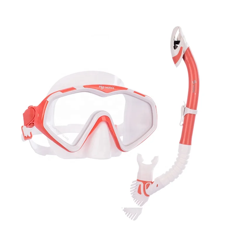 WAVE Mask Dry Snorkel Set Scuba Mask Snorkel