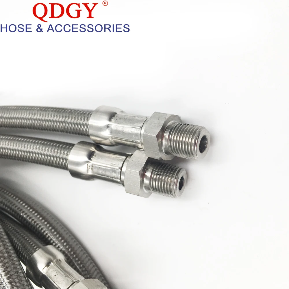 hydraulic SAE J1401 standard stainless steel braided hose used on auto car drift