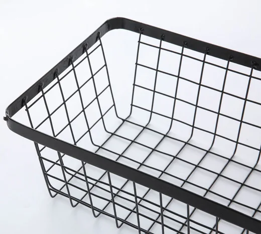 Kitchen Accessories Online  Shopping  Metal Wire Cotton liner Storage Basket Bin