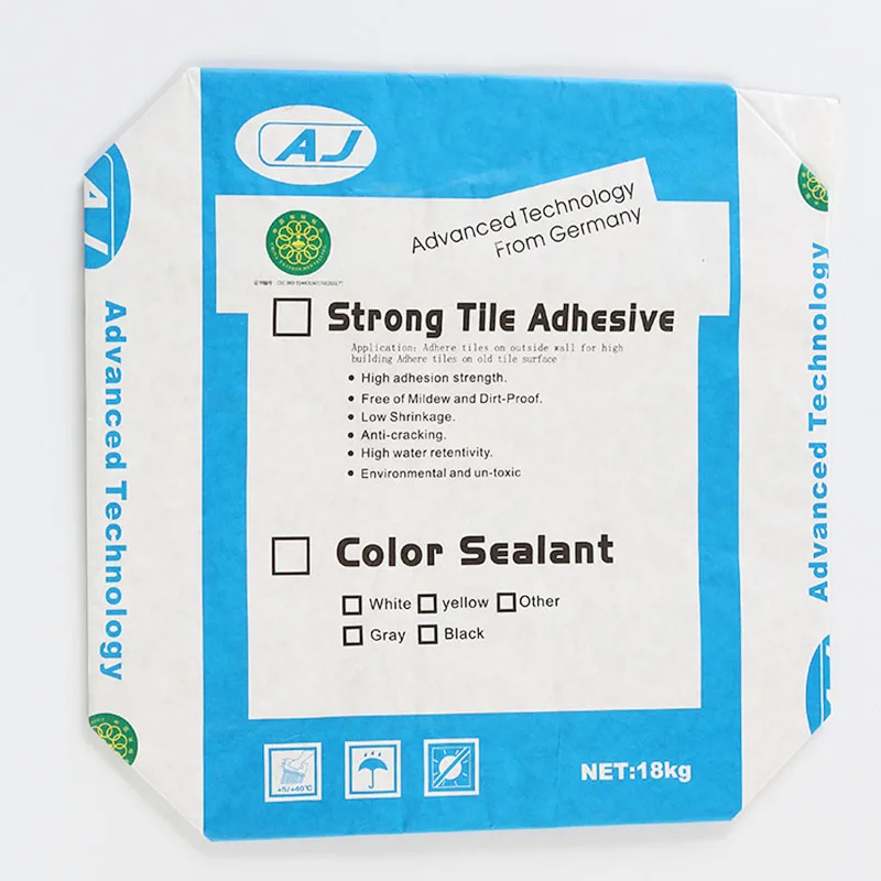 
50kg pp woven cement bag with valve pe valve bag for cement packing 