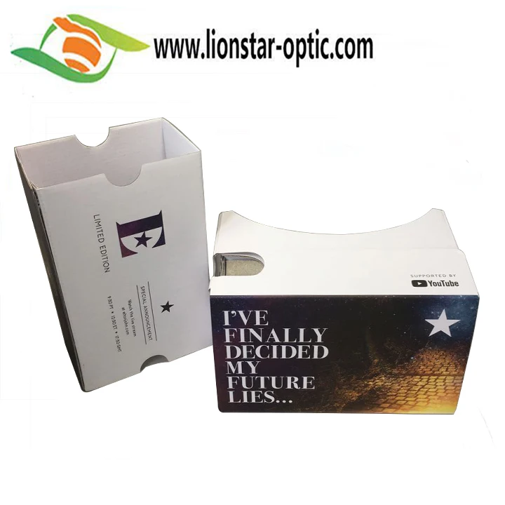 Factory price for Mobile vr headset 3d vr paper glasses virtual reality kit googles cardboard v2