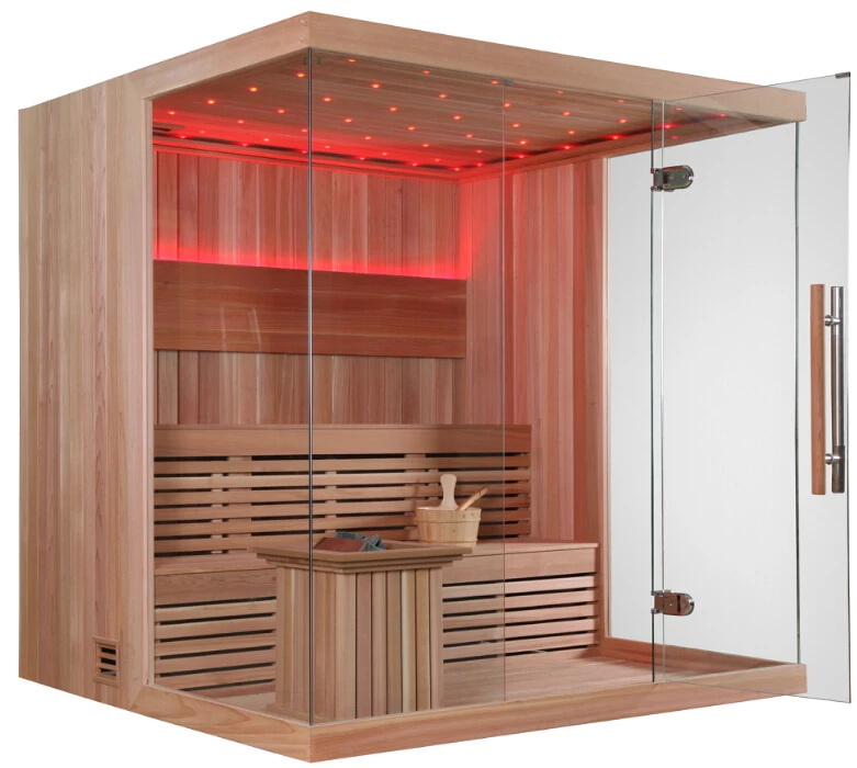 luxury traditional 6 person cedar dry Sauna room