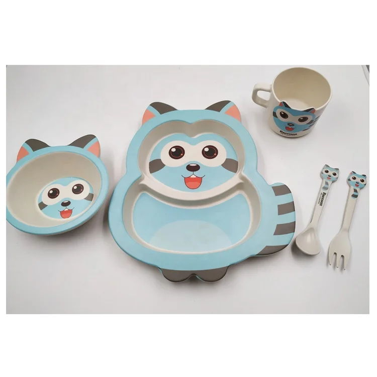 Детская посуда из бамбукового волокна с принтом на заказ