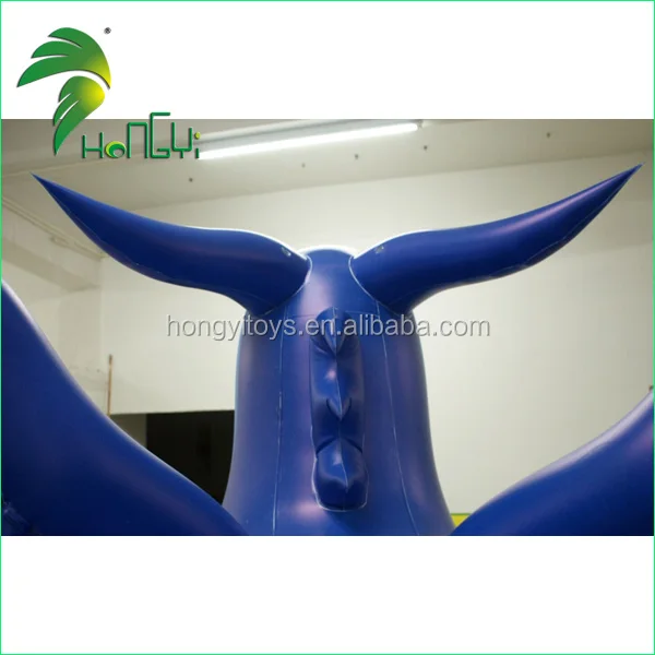 Showy Strong  Inflatable Zenith Dragon Inflatable Blue Dragon With Big Wings